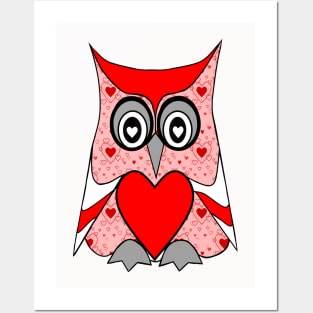 LOVE Owl Posters and Art